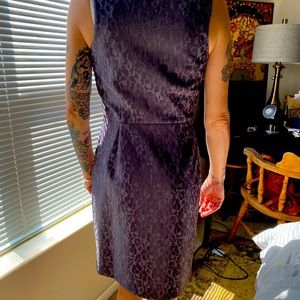 Beautiful grayish/light purple Banana Republic BR lace overlay sheath dress